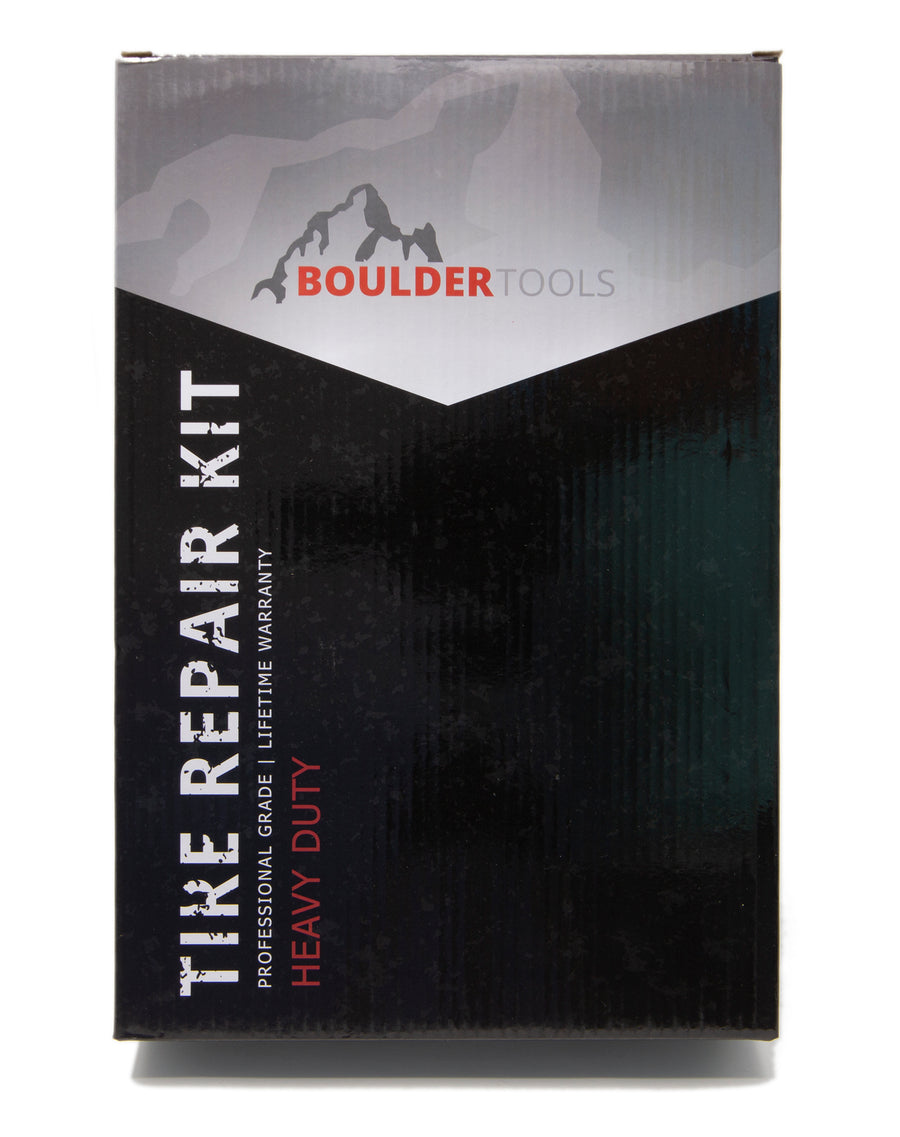 Boulder Tools Heavy Duty Tire Repair Kit for Tubeless Tires on Cars, Trucks, Trailers, Motorcycles, ATVs, RVs, Tractors